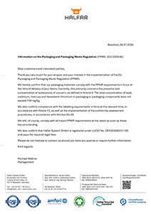 halfar attestations packaging d&eacute;chets 